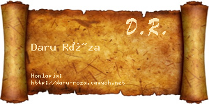 Daru Róza névjegykártya
